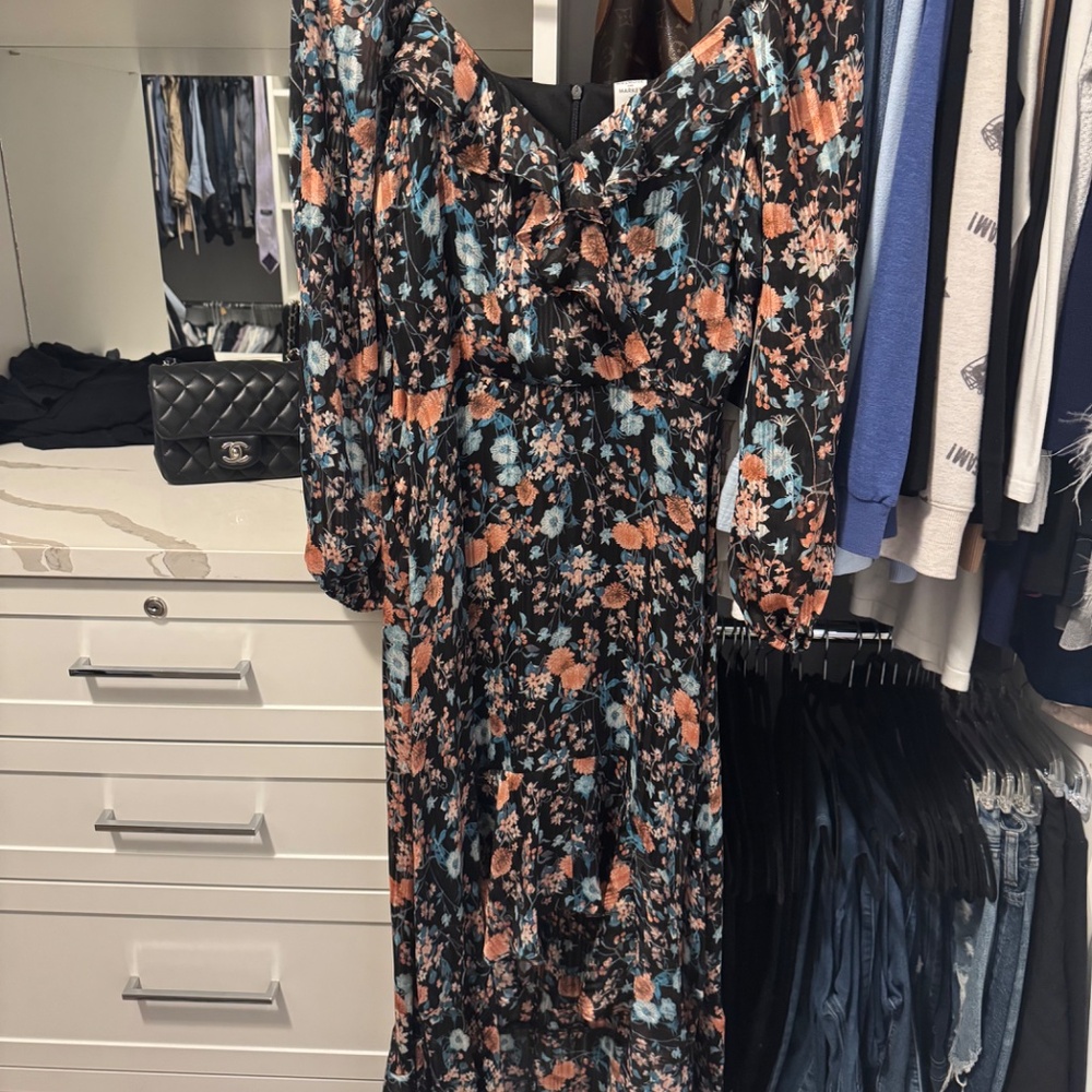 Black Floral in Bloom Dress
